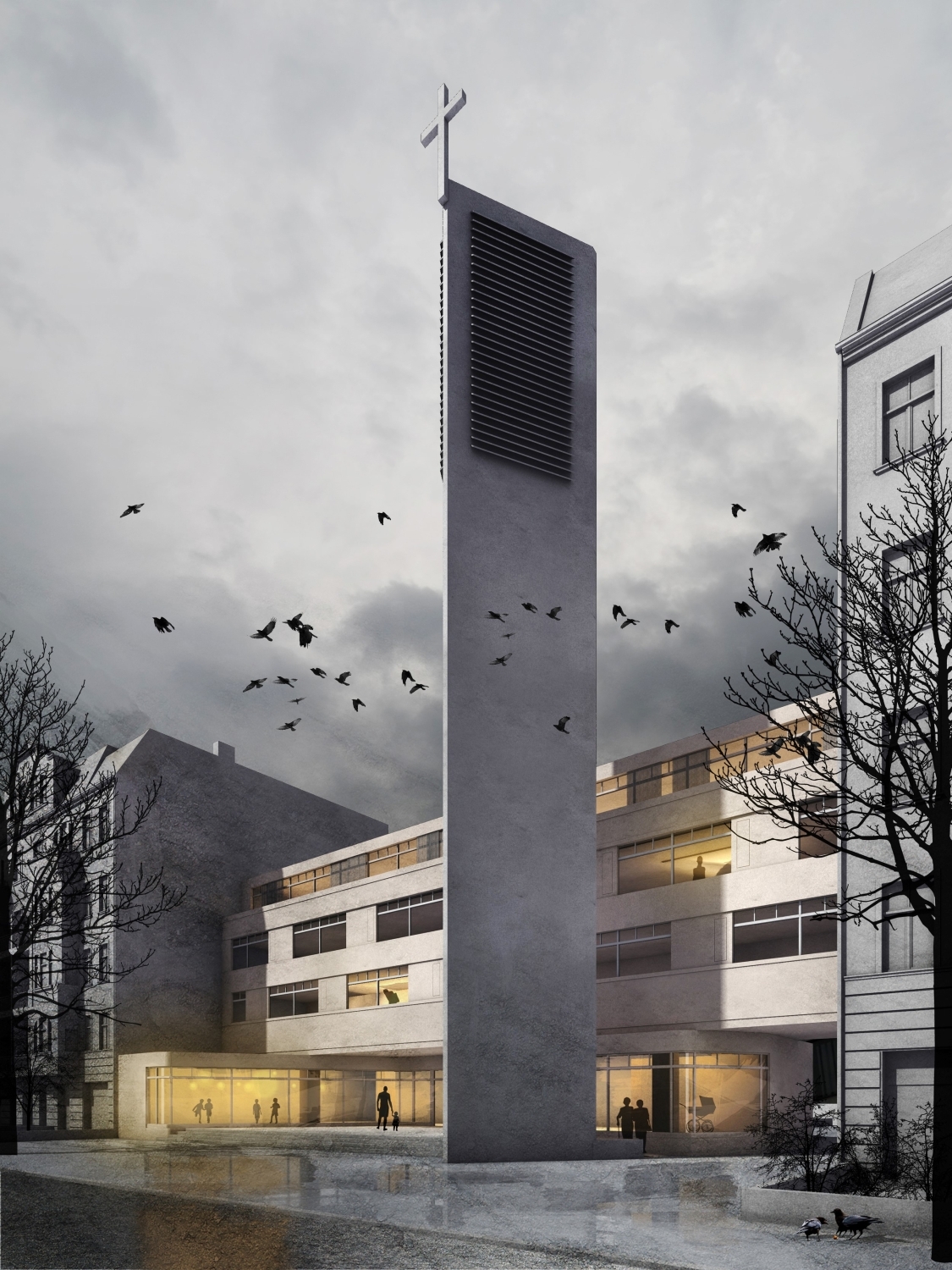 H7 Sanierung und Erweiterung der Christus-Kirche in Berlin | Visualisierung: Stephan Bosse
