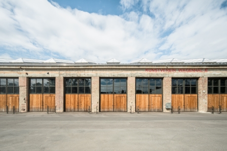 Wagenhallen Stuttgart. Ehemalige Hauptfassade, Foto: Atelier Brückner, Christian Kroh